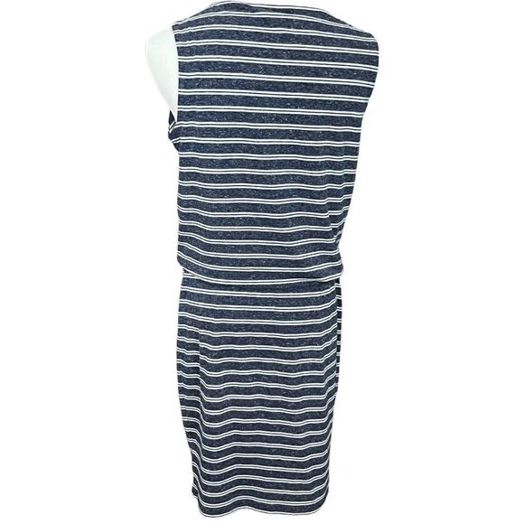 Athleta Charcoal Gray Striped Linen Blend Tank Dress XS - Picture 7 of 7